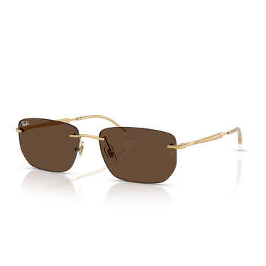 Ray-Ban Okulary Przeciwsłoneczne RB3768 001/73 Złoto Arista/Ciemny Brąz Unisex 2