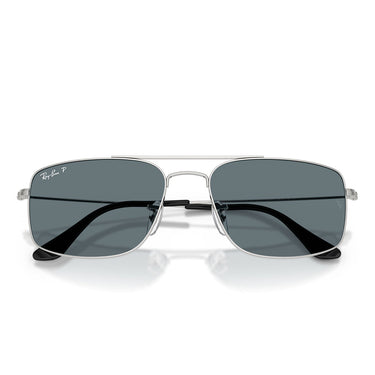 Ray-Ban Occhiali da Sole RB3779 003 3R Explorer 3 Argento Blu Scuro Unisex Polarizzati  5