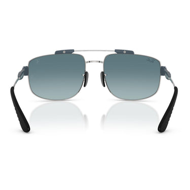 Ray-Ban Occhiali da Sole RB3789M F1383M x Scuderia Ferrari Argento/Blu Sfumato Grigio Unisex 3
