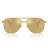 Ray-Ban Occhiali da Sole RB3793 001 93 Bill Max Oro Arista Marrone Specchiato Unisex 