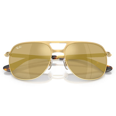 Ray-Ban Occhiali da Sole RB3793 001 93 Bill Max Oro Arista Marrone Specchiato Unisex 5