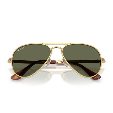 Ray-Ban Okulary Przeciwsłoneczne RB3925 001 58 Aviator Max Złoto Arista Zielony Unisex Polaryzowane 6