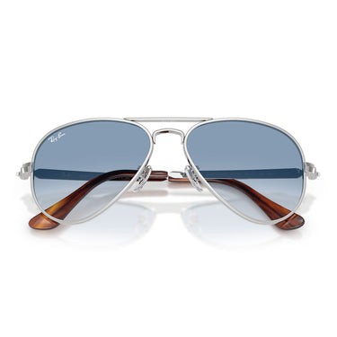 Ray-Ban Okulary Przeciwsłoneczne RB3925 003 3F Aviator Max Srebrny Przezroczysty Gradient Niebieski Unisex 5