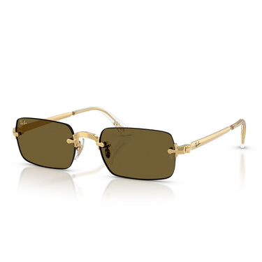 Ray-Ban Occhiali da Sole RB3928 001 73 x ASAP Rocky Oro Arista Marrone Scuro Unisex  2