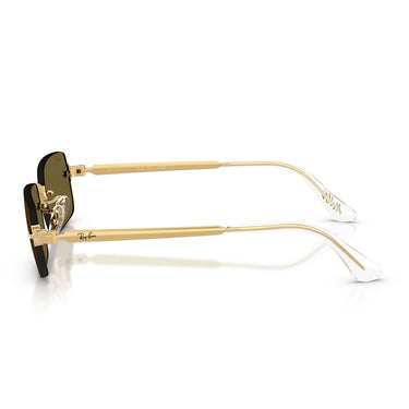 Ray-Ban Occhiali da Sole RB3928 001 73 x ASAP Rocky Oro Arista Marrone Scuro Unisex  3