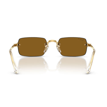 Ray-Ban Occhiali da Sole RB3928 001 83 x ASAP Rocky Oro Arista Marrone Scuro Unisex Polarizzati  4