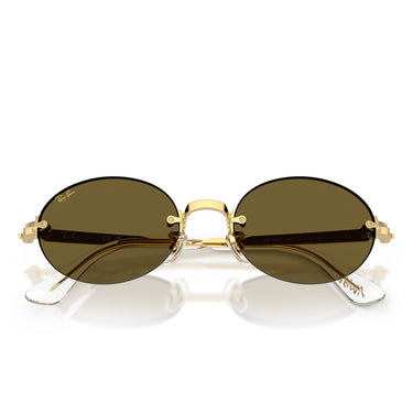 Ray-Ban Occhiali da Sole RB3929 001 73 x ASAP Rocky Oro Arista Marrone Scuro Unisex 5