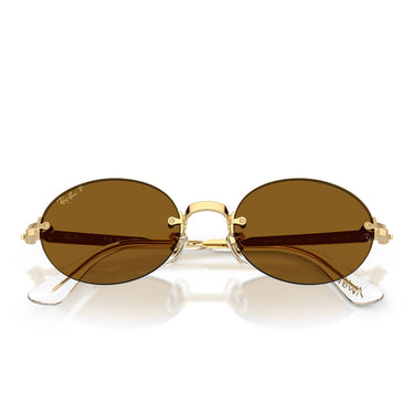 Ray-Ban Occhiali da Sole RB3929 001 83 x ASAP Rocky Oro Arista Marrone Scuro Unisex Polarizzati 5
