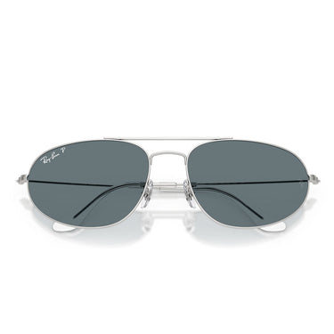 Ray-Ban Okulary Przeciwsłoneczne RB3945 003/3R Srebrny/Ciemnoniebieski Unisex Polaryzowane 5