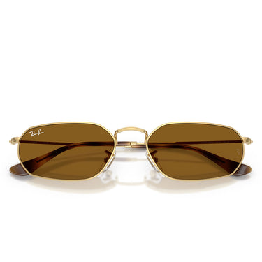 Ray-Ban Okulary Przeciwsłoneczne RB3947 001/33 Złoto Arista/Brązowe Unisex 5