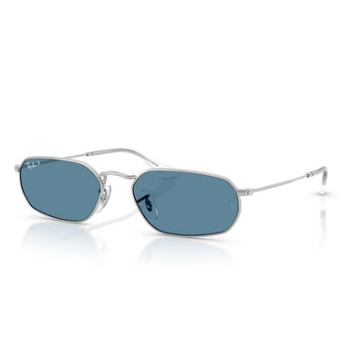 Ray-Ban Okulary Przeciwsłoneczne RB3947 003 S2 Srebrny Niebieski Unisex Polaryzowane 1