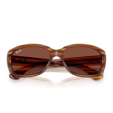 Ray-Ban Occhiali da Sole RB4101 820 C5 Jackie Ohh Marrone Striato Rosso Rosso Donna  5