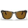 Ray-Ban Gafas de Sol RB4105 710 Wayfarer Plegable Havana-Marrón Unisex