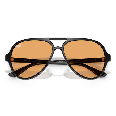 Ray-Ban Occhiali da Sole RB4125 601 33 Cats 5000 Nero Arancione Uomo 5