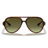 Ray-Ban Occhiali da Sole RB4125 710/A6 Cats 5000 Marrone Chiaro/Verde Chiaro Sfumato Uomo