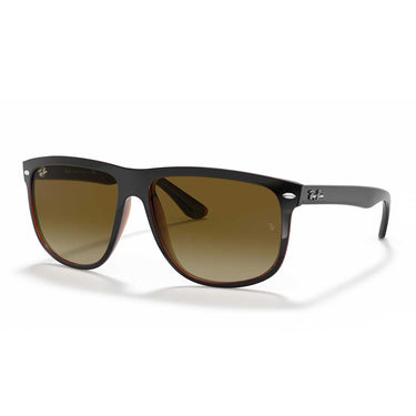 Ray-Ban Occhiali da Sole RB4147 609585 Boyfriend Nero Su Marrone/Marrone Sfumato Unisex 1