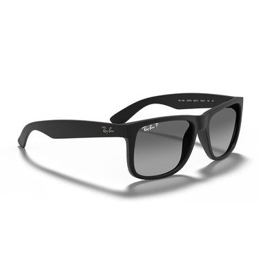 Ray-Ban Okulary Przeciwsłoneczne RB4165 622/T3 Justin Czarne/Jasnoszare Unisex Polaryzowane