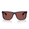 Ray-Ban Occhiali da Sole RB4165 687375 Justin Grigio Opale/Violetto Scuro Unisex