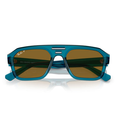 Ray-Ban Okulary Przeciwsłoneczne RB4397 668383 Corrigan Niebieski/Ciemnobrązowy Unisex Polaryzowane