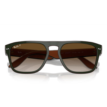 Ray-Ban Okulary Przeciwsłoneczne RB4407 6732T5 Zielony Ciemny/Brązowy Unisex Polaryzowane 6