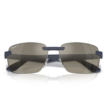 Ray-Ban Occhiali da Sole RB4470CH 63315J Sabbia Blu Scuro Grigio Specchiato Unisex Polarizzat 5