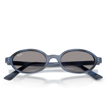 Ray-Ban Occhiali da Sole RB4472 6855 1 Blu Striato Grigio Unisex 5