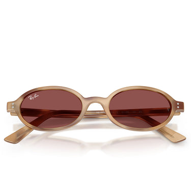 Ray-Ban Occhiali da Sole RB4472 685675 Marrone Crema Violetto Scuro Unisex  5