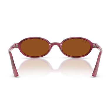 Ray-Ban Occhiali da Sole RB4472 685773 Marrone Violetto Marrone Scuro Unisex   4