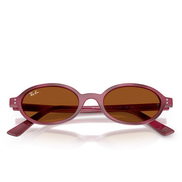Ray-Ban Occhiali da Sole RB4472 685773 Marrone Violetto Marrone Scuro Unisex   5