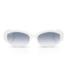 Ray-Ban Occhiali da Sole RB4473D 677219 Bianco Trasparente Sfumato Azzurro Unisex 