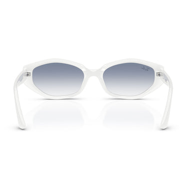 Ray-Ban Occhiali da Sole RB4473D 677219 Bianco Trasparente Sfumato Azzurro Unisex 4