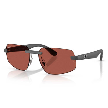 Ray-Ban Occhiali da Sole RB4475CH 60171B Sabbia Grigio/Rosso Unisex Polarizzati 1