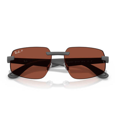 Ray-Ban Occhiali da Sole RB4475CH 60171B Sabbia Grigio/Rosso Unisex Polarizzati 5