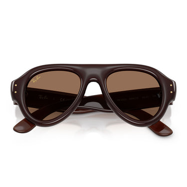 Ray-Ban Occhiali da Sole RB4925 689673 Aviator Puffer X ASAP Rocky Marrone Scuro/Marrone Scuro Unisex 5