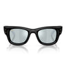Ray-Ban Occhiali da Sole RB4940 601 30 Wayfarer Puffer X ASAP Rocky Nero Argento Specchiato Unisex 