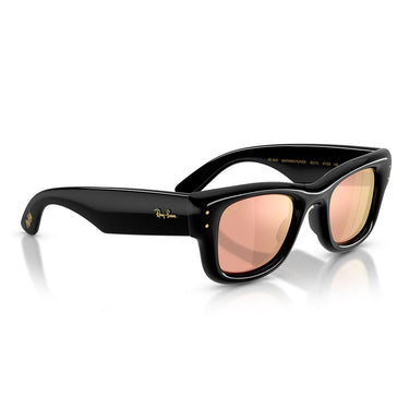 Ray-Ban Occhiali da Sole RB4940 601/7J Wayfarer Puffer X ASAP Rocky Nero/Marrone Specchiato Unisex 4