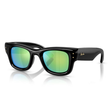 Ray-Ban Occhiali da Sole RB4940 601 8N Wayfarer Puffer X ASAP Rocky Nero Verde Specchiato 632 Unisex  2