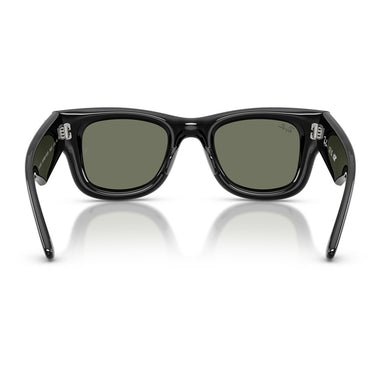 Ray-Ban Occhiali da Sole RB4940B 686430 Wayfarer Puffer X ASAP Rocky Nero con Strass Verde Specchiato Argento Unisex 4