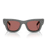 Ray-Ban Occhiali da Sole RB4940BP 686585 Wayfarer Puffer X ASAP Rocky Nero con Strass Violetto Scuro Unisex 