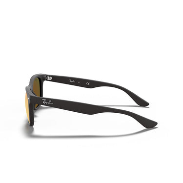Ray-Ban Okulary Przeciwsłoneczne RJ9052S 100S6Q Wayfarer Kids Czarne/Pomarańczowe Dziecięce
