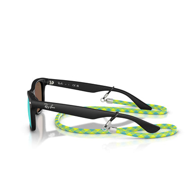 Ray-Ban Okulary Przeciwsłoneczne RJ9052S 702855 Wayfarer Kids Czarny/Zielony Lustro Dziecięce