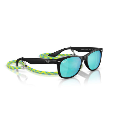 Ray-Ban Okulary Przeciwsłoneczne RJ9052S 702855 Wayfarer Kids Czarny/Zielony Lustro Dziecięce