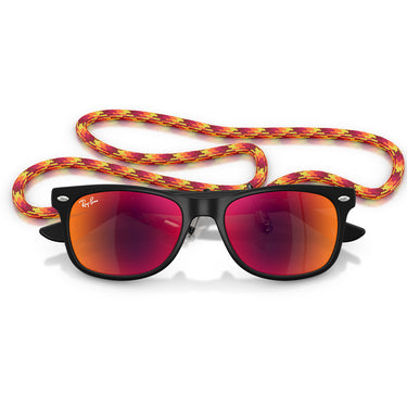 Ray-Ban Okulary Przeciwsłoneczne RJ9052S 70286Q Wayfarer Kids Czarny/Brąz Lustro Dziecięce