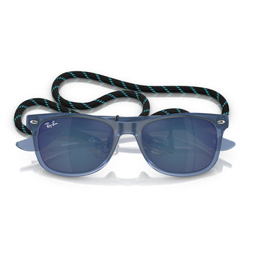 Ray-Ban Okulary Przeciwsłoneczne RJ9052S 714855 Wayfarer Kids Blu-Blu Specchiato Dzieci 5