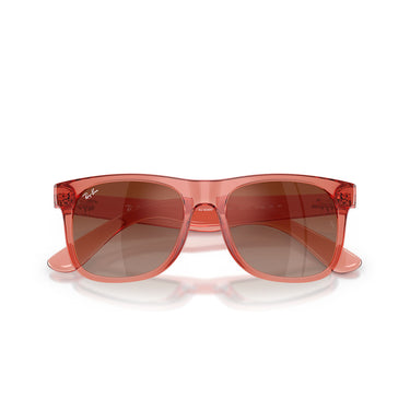 Ray-Ban Occhiali da Sole RJ9069S 7225S0 Junior Justin Rosso Trasparente Marrone Specchiato Bambini 5