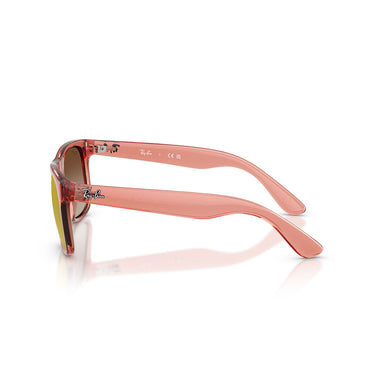 Ray-Ban Occhiali da Sole RJ9069S 7225S0 Junior Justin Rosso Trasparente Marrone Specchiato Bambini 3