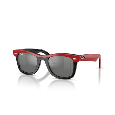 Ray-Ban Occhiali da Sole RJ9140S 721588 Rosso Nero Grigio Specchiato Bambini 2