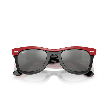 Ray-Ban Occhiali da Sole RJ9140S 721588 Rosso Nero Grigio Specchiato Bambini 5