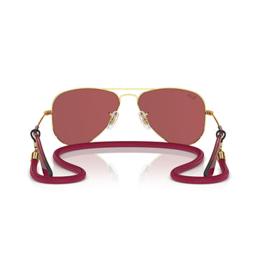 Ray-Ban Okulary Przeciwsłoneczne RJ9506S 223/B5 Junior Aviator Złoto/Czerwony Dzieci 3