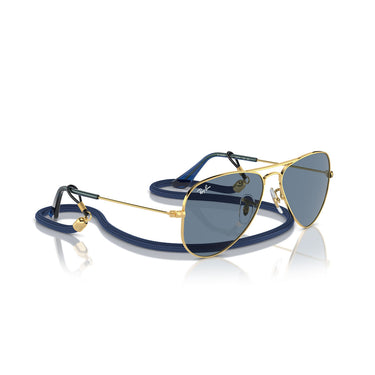 Ray-Ban Okulary Przeciwsłoneczne RJ9506S 223/1U Junior Aviator Złoty/Niebieski Lustro Dziecięce